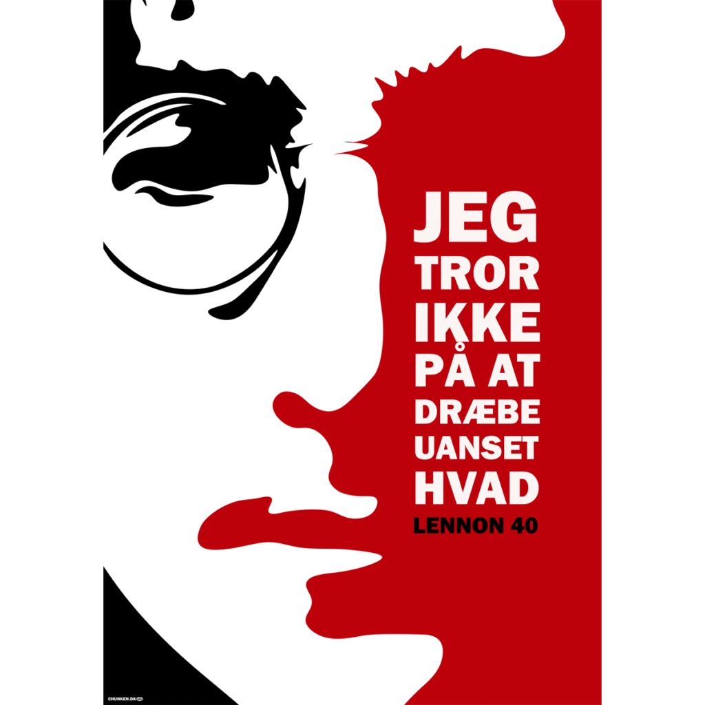 JOHN LENNON PLAKAT - LEGENDEN FRA MUSIKGRUPPEN BEATLES